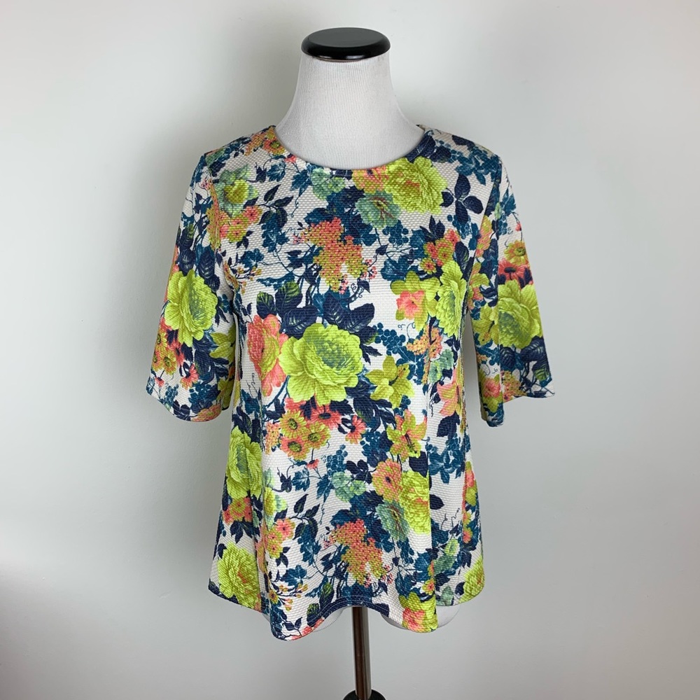 ASOS Floral Textured Pullover Blouse